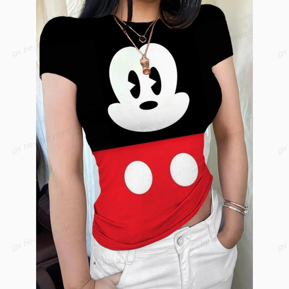 

Disney Mickey Mouse Print Women's T-Shirt Harajuku Summer Female Top Tee For Lady Girl Funny Round neck T-shirts Hipster Tumblr