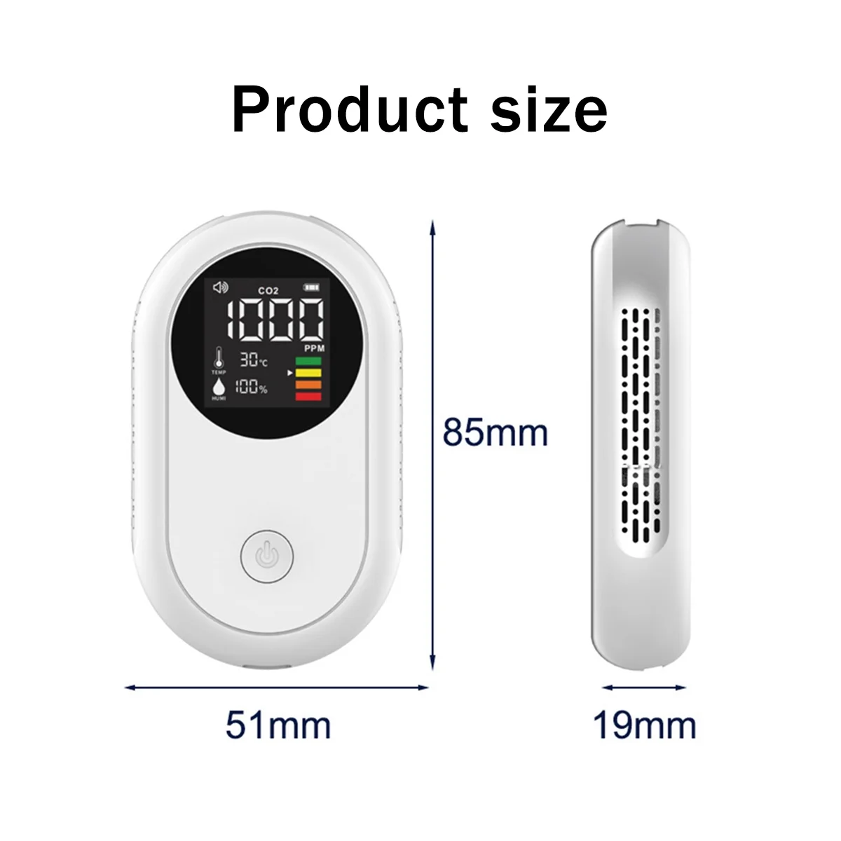 Portable Mini Indoor Carbon Dioxide Concentration Detector Portable Air Quality Monitoring CO2 Detector
Portable Mini Indoor Carbon Dioxide Concentration Detector Portable Air Quality Monitoring CO2 Detector