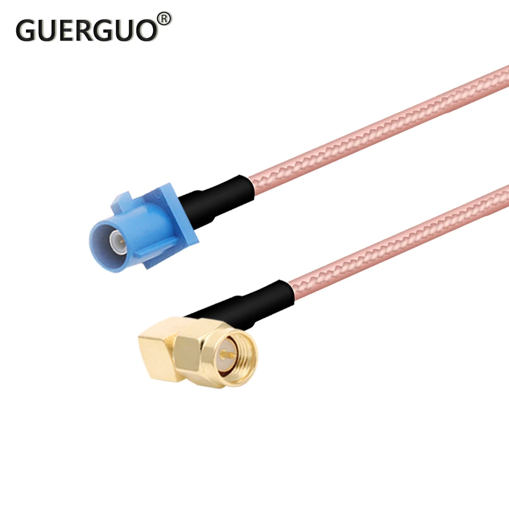 

RG316 Blue Fakra C Female to SMA Male 90 Degree Extension Cable Car Navigation GPS Antenna Adapter RF Coaxial Jumper Pigtail