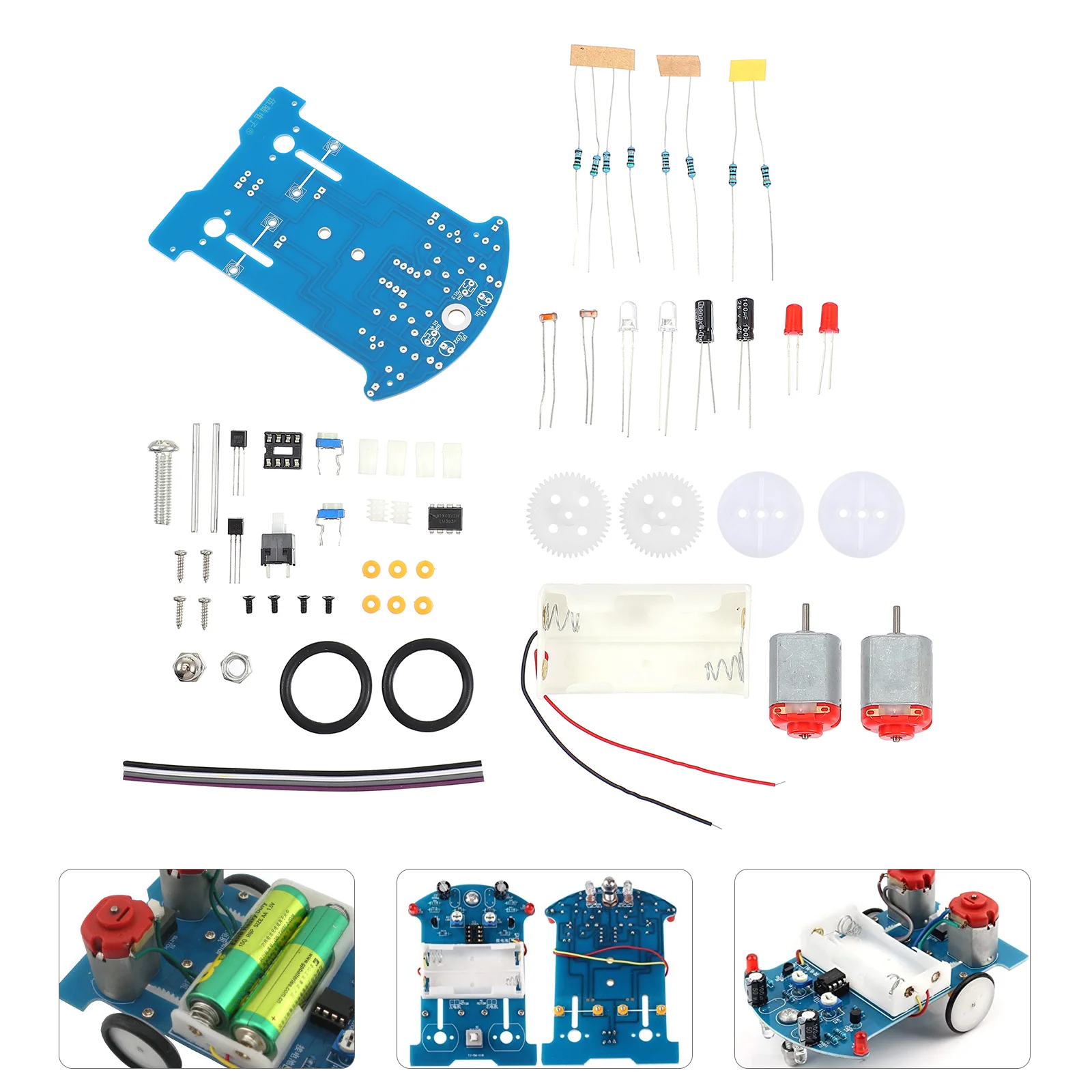 Experimental Teaching DIY Electronics Education Kit Science Toy Robot Motor Soldering Project Photoresistance Practice
Experimental Teaching DIY Electronics Education Kit Science Toy Robot Motor Soldering Project Photoresistance Practice