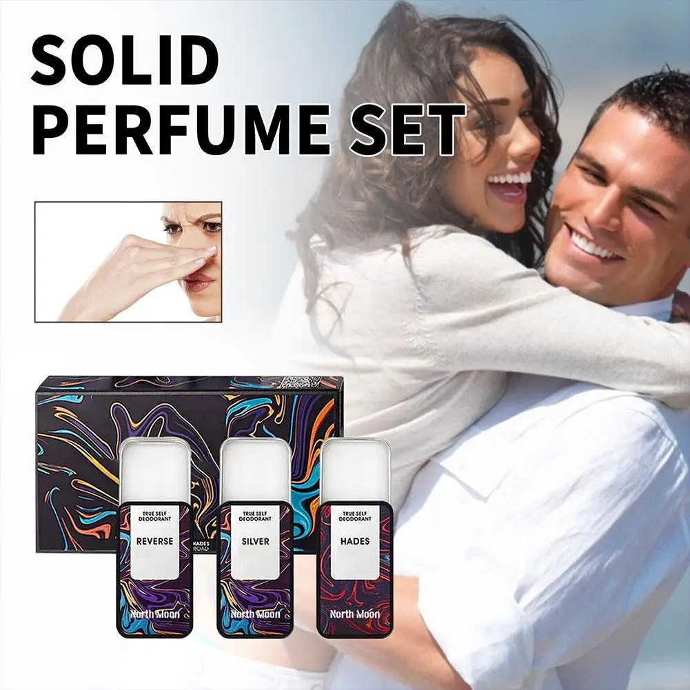 

3PCS Portable Solid Perfume Set Fragrance Women Men Balm Fresh Natural Longlasting Deodorant Body Antiperspirant Reverse Paris