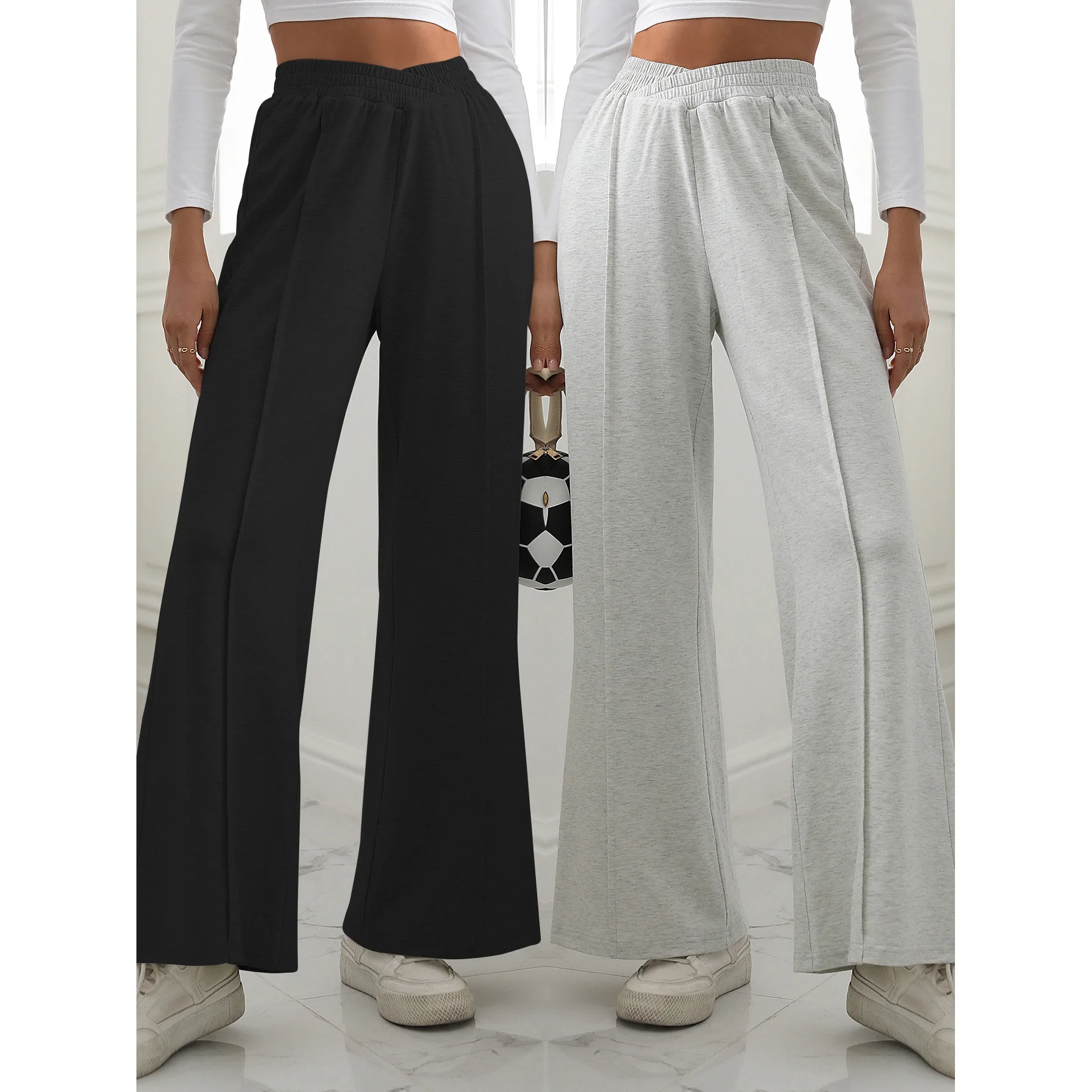 2023 Women's Autumn New Loose Fitting Casual Solid Color Straight Tube Wide Leg Pants High Waist Fashionable and Elegant
2023 Women's Autumn New Loose Fitting Casual Solid Color Straight Tube Wide Leg Pants High Waist Fashionable and Elegant