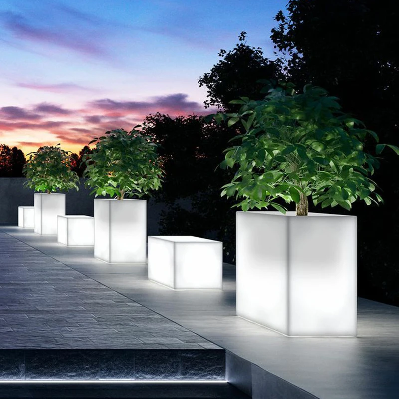 LED Luminous Flowerpot Orchard and Garden Outdoor Waterproof Garden Landscape Planter Shopping Mall Hotel Decorative Flower Bowl
LED Luminous Flowerpot Orchard and Garden Outdoor Waterproof Garden Landscape Planter Shopping Mall Hotel Decorative Flower Bowl