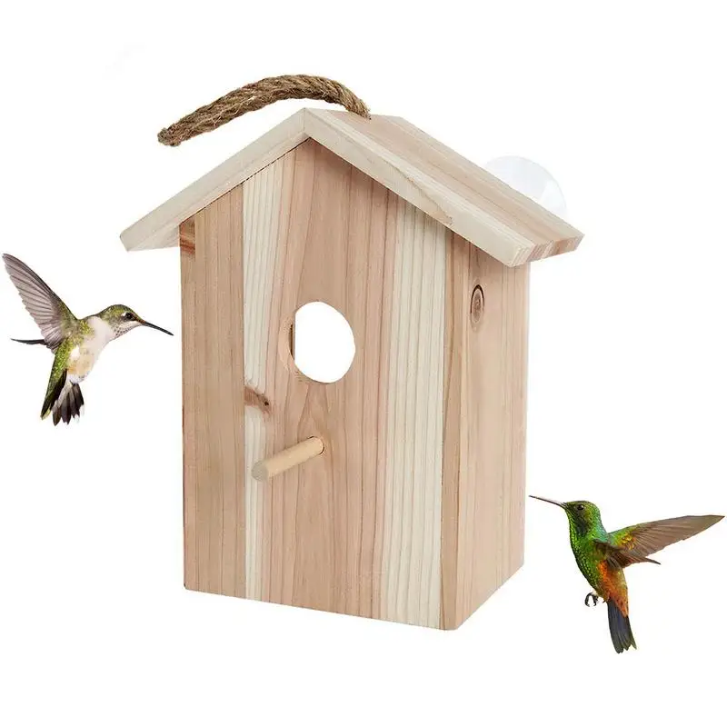 

Wood Bird Houses For Outside Bird Box House Window Bird Feeder DIY Bird House For Kids Outdoor Bird Nest Bird Feeder For Easy