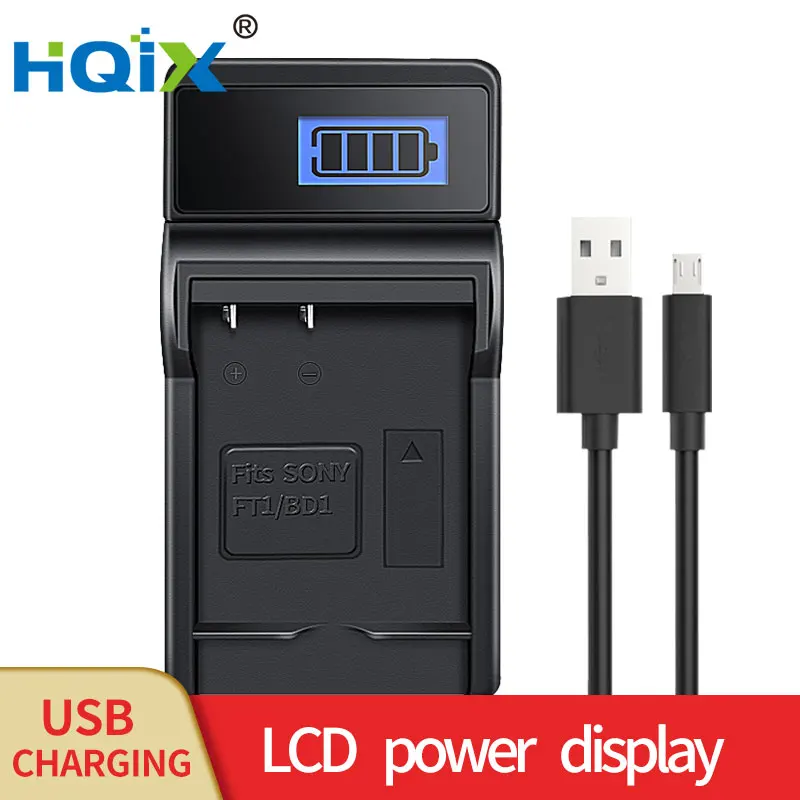 

HQIX for Sony DSC-T900 T2 TX1 T75 T77 T90 T200 T300 T500 T700 T70 digital camera NP-BD1 / NP-FD1 Battery Charger