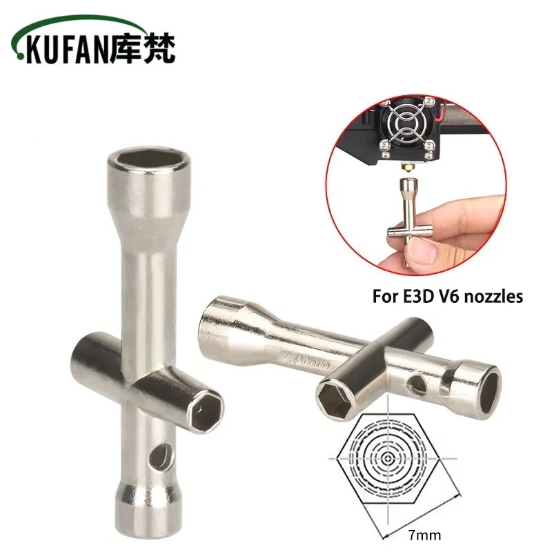 E3D V6 Nozzle Mini Spanner M2 M2.5 M3 M4 Screw Nut Hexagonal Cross 7mm Wrench Sleeve socket Maintenance Model Car Wheel Tool
E3D V6 Nozzle Mini Spanner M2 M2.5 M3 M4 Screw Nut Hexagonal Cross 7mm Wrench Sleeve socket Maintenance Model Car Wheel Tool