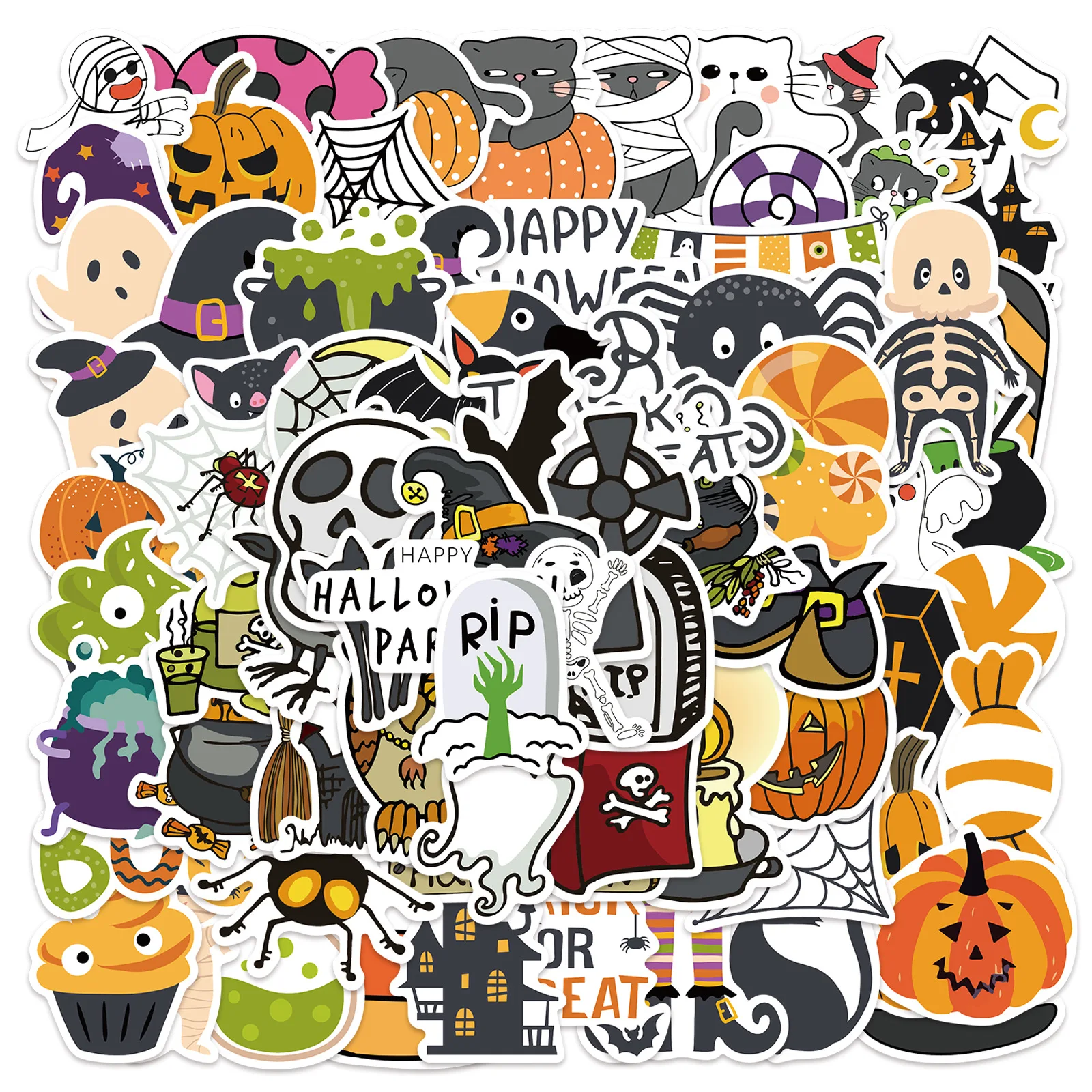 Pack of 100Pcs Halloween Stickers No-duplicate Waterproof Vinly Sticker For Luggage Skateboard Laptop Phone Case Car Decals
Pack of 100Pcs Halloween Stickers No-duplicate Waterproof Vinly Sticker For Luggage Skateboard Laptop Phone Case Car Decals