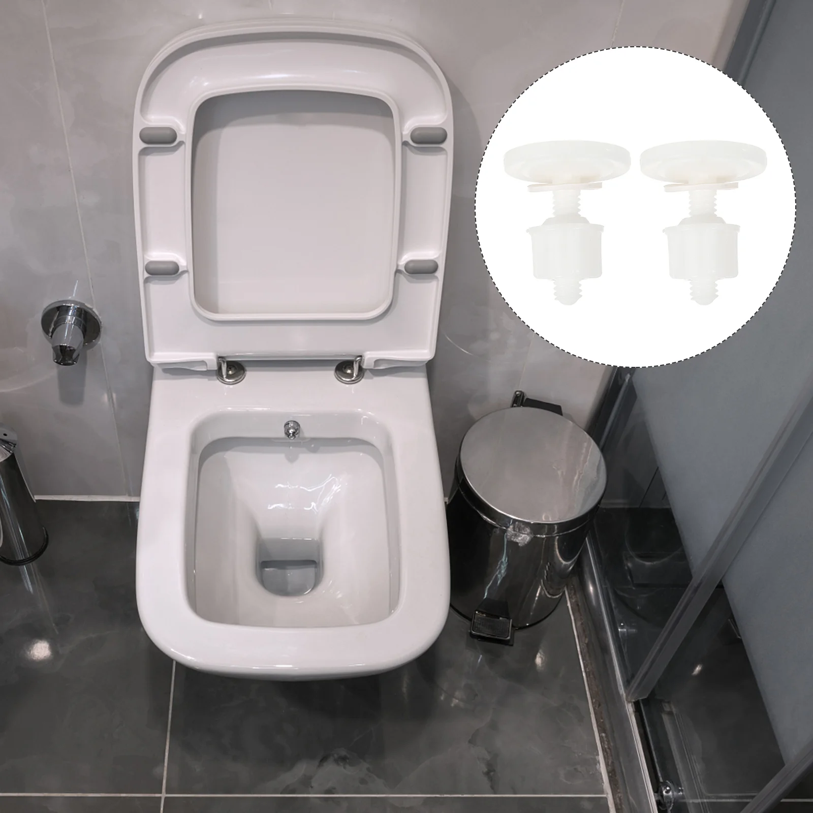 Пластиковый шарнирный болт для сидения унитаза с гайками и фотоэлементами 
Пластиковый шарнирный болт для сидения унитаза с гайками и фотоэлементами