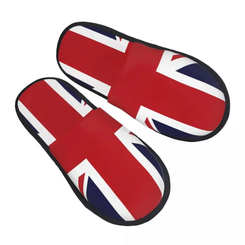 

Union Jack Flag Of The UK Comfort Scuff With Memory Foam Slippers Women United Kingdom British Hotel House Shoes
