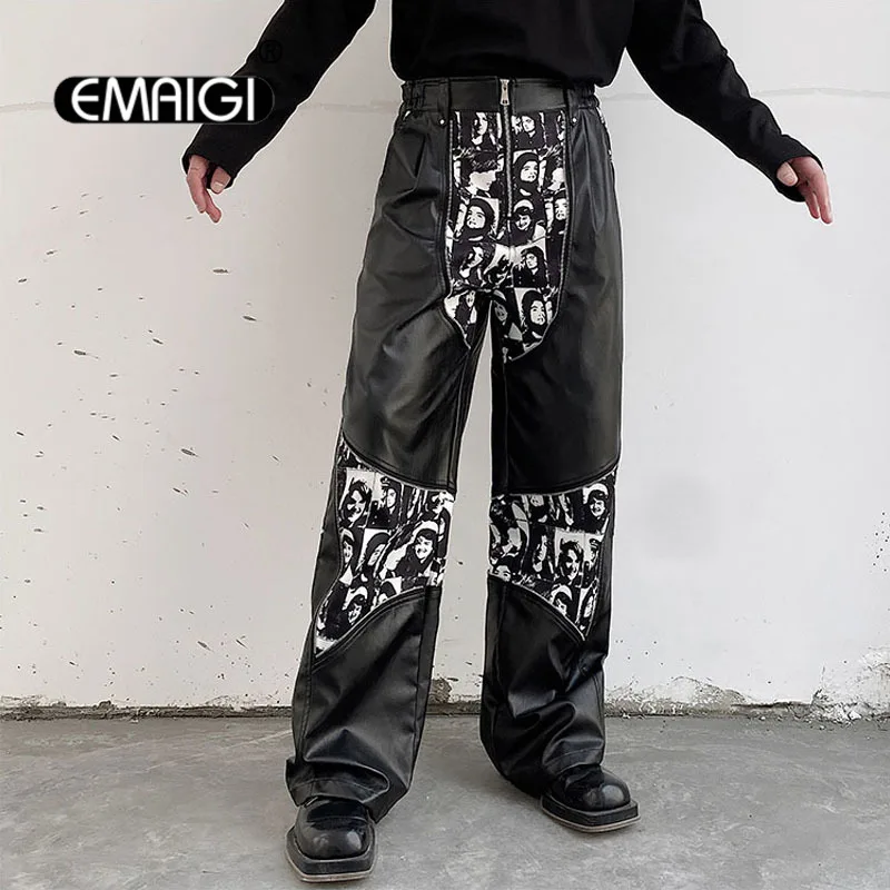 Autumn Winter Leather Pants Men Splice Design Loose Casual Streetwear Fashion Hip Hop Punk Leather Motorcycle Pants Trouser Male
Autumn Winter Leather Pants Men Splice Design Loose Casual Streetwear Fashion Hip Hop Punk Leather Motorcycle Pants Trouser Male