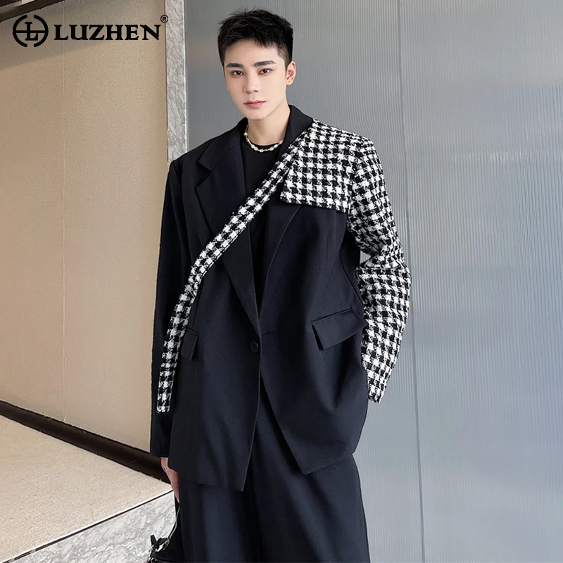 LUZHEN нишевой дизайн клетчатый лоскутный дизайн костюмное пальто мужской уличный свободный элегантный корейский Блейзер Куртка Бесплатная доставка LZ1329
LUZHEN нишевой дизайн клетчатый лоскутный дизайн костюмное пальто мужской уличный свободный элегантный корейский Блейзер Куртка Бесплатная доставка LZ1329