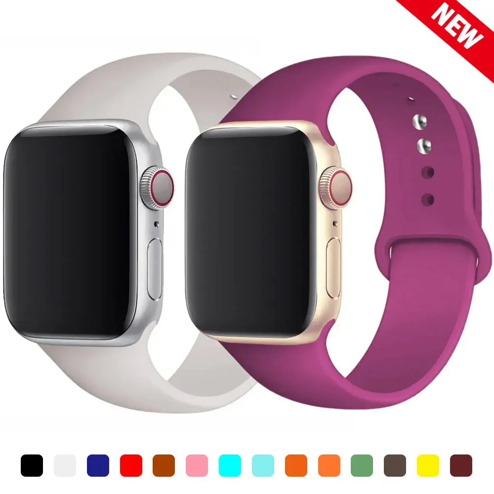 Silicone Strap For Apple Watch band 44mm 41mm 45mm 40mm 49mm 42mm 38mm Sport bracelet correa iwatch Series Ultra 8 7 se 6 5 4 3
Silicone Strap For Apple Watch band 44mm 41mm 45mm 40mm 49mm 42mm 38mm Sport bracelet correa iwatch Series Ultra 8 7 se 6 5 4 3