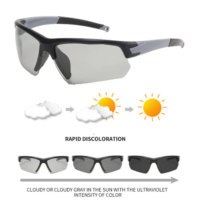 

Polarized Cycling Glasses Outdoor Sport Bicycle Sunglasses Men and Women Mtb Photochromic Eyewear Road Bike Goggles UV400 Lenses