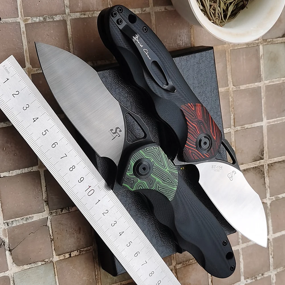 

Sitivien 2023 ST154 Snake Real 14C28N Ceramic Ball Bearing Flipper Folding G10 Camp Hunt Survival Outdoor EDC Tool Utility Knife