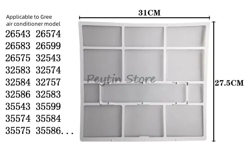 2Pcs Air Conditioner Outlet Air Vent Cleaning Filter Repacement Anti-Dust Net Mesh for GREE Air Conditioner
2Pcs Air Conditioner Outlet Air Vent Cleaning Filter Repacement Anti-Dust Net Mesh for GREE Air Conditioner