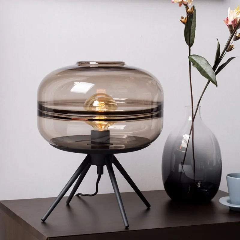 Nordic glass table lamp simple hand blown art lamp creative glass lampshade transparent bedroom bedside table lamp
Nordic glass table lamp simple hand blown art lamp creative glass lampshade transparent bedroom bedside table lamp