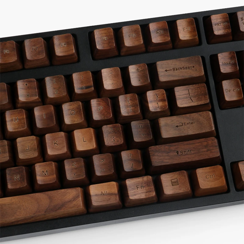 Walnut Wood Mechanical Keyboard keycaps Set Personalized Design Solid Wood Keycap Cross Shaft OEM Profile 60/87/104 Keys Gifts
Walnut Wood Mechanical Keyboard keycaps Set Personalized Design Solid Wood Keycap Cross Shaft OEM Profile 60/87/104 Keys Gifts