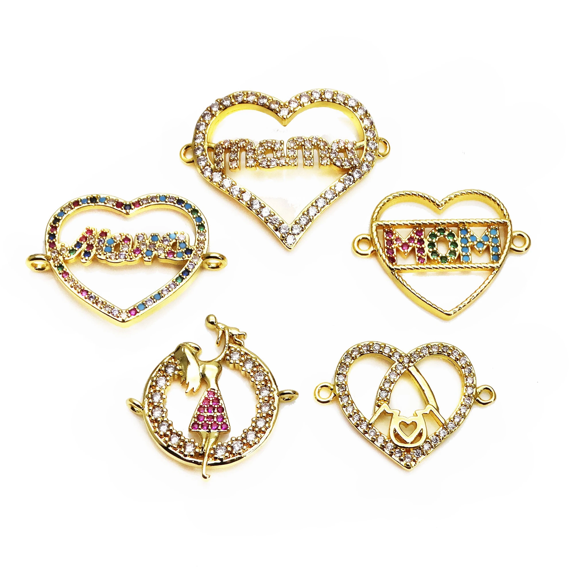 Microzircon inlaid letter MAMA Style hand card accessory Link bracelet Heart love zircon for Jewelry Making accessory
Microzircon inlaid letter MAMA Style hand card accessory Link bracelet Heart love zircon for Jewelry Making accessory