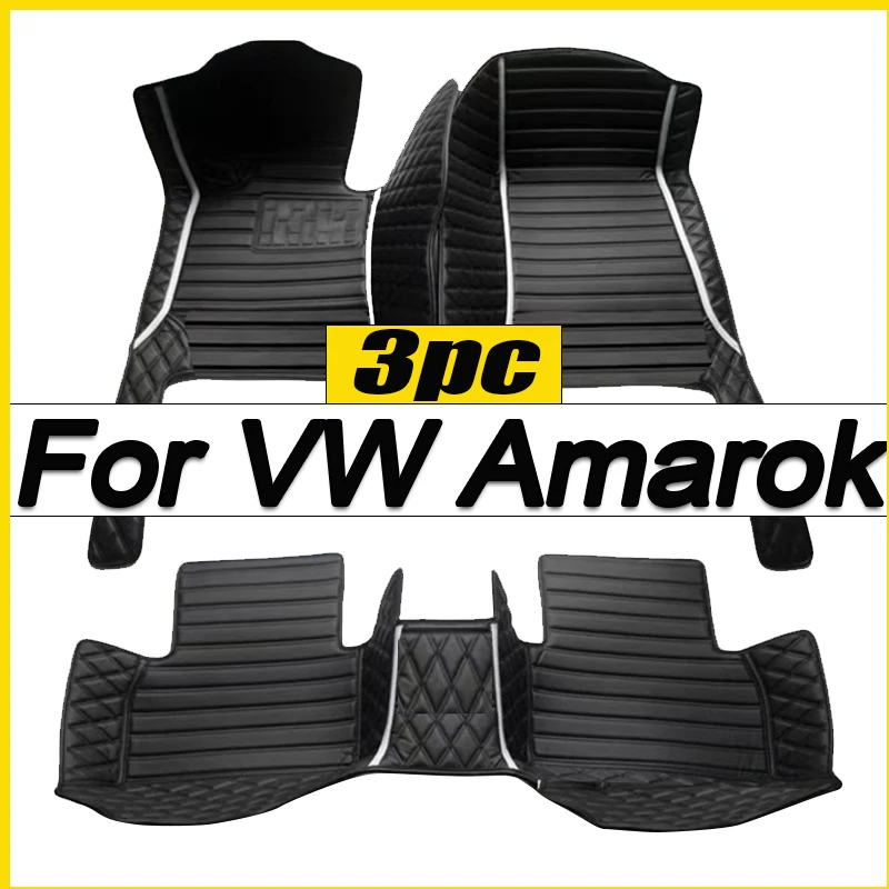 

Car Mats For Volkswagen VW Amarok 2010~2022 Floor Rug Auto Interior Parts Carpet Pad Luxury Leather Mat Car Accessories