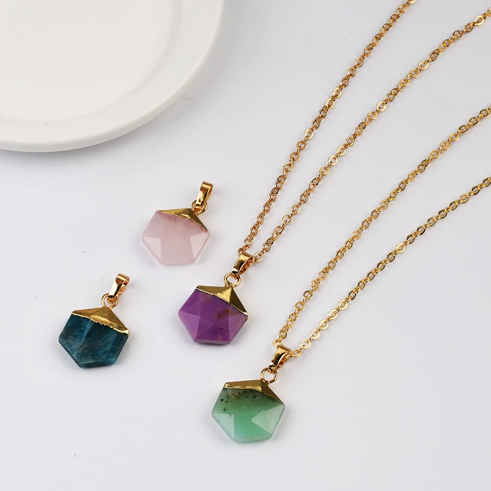 Уникальное шестигранное ожерелье BOROSA с подвеской из драгоценного камня Sunstone, апатит, ювелирный камень 18 дюймов, золотой цвет, подарки на годовщину G2072
Уникальное шестигранное ожерелье BOROSA с подвеской из драгоценного камня Sunstone, апатит, ювелирный камень 18 дюймов, золотой цвет, подарки на годовщину G2072