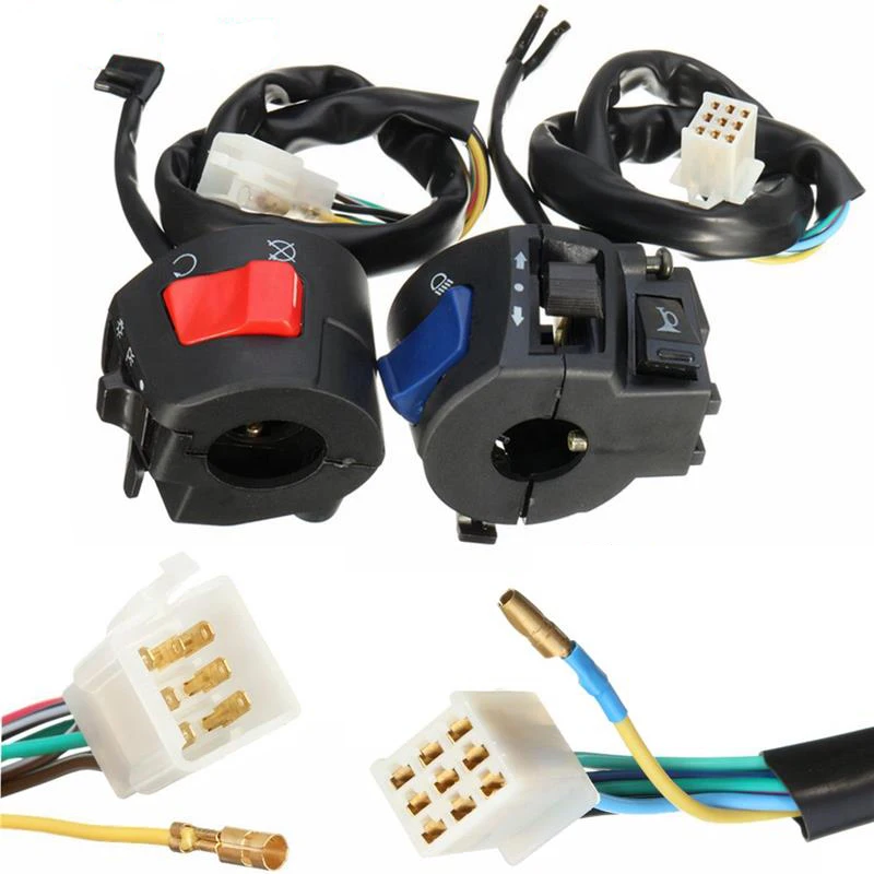 Universal 7/8'' 22MM Motorcycle Handlebar Horn Turn Signal Light Headlight Ignition Power Control Switches Assembly
Universal 7/8'' 22MM Motorcycle Handlebar Horn Turn Signal Light Headlight Ignition Power Control Switches Assembly