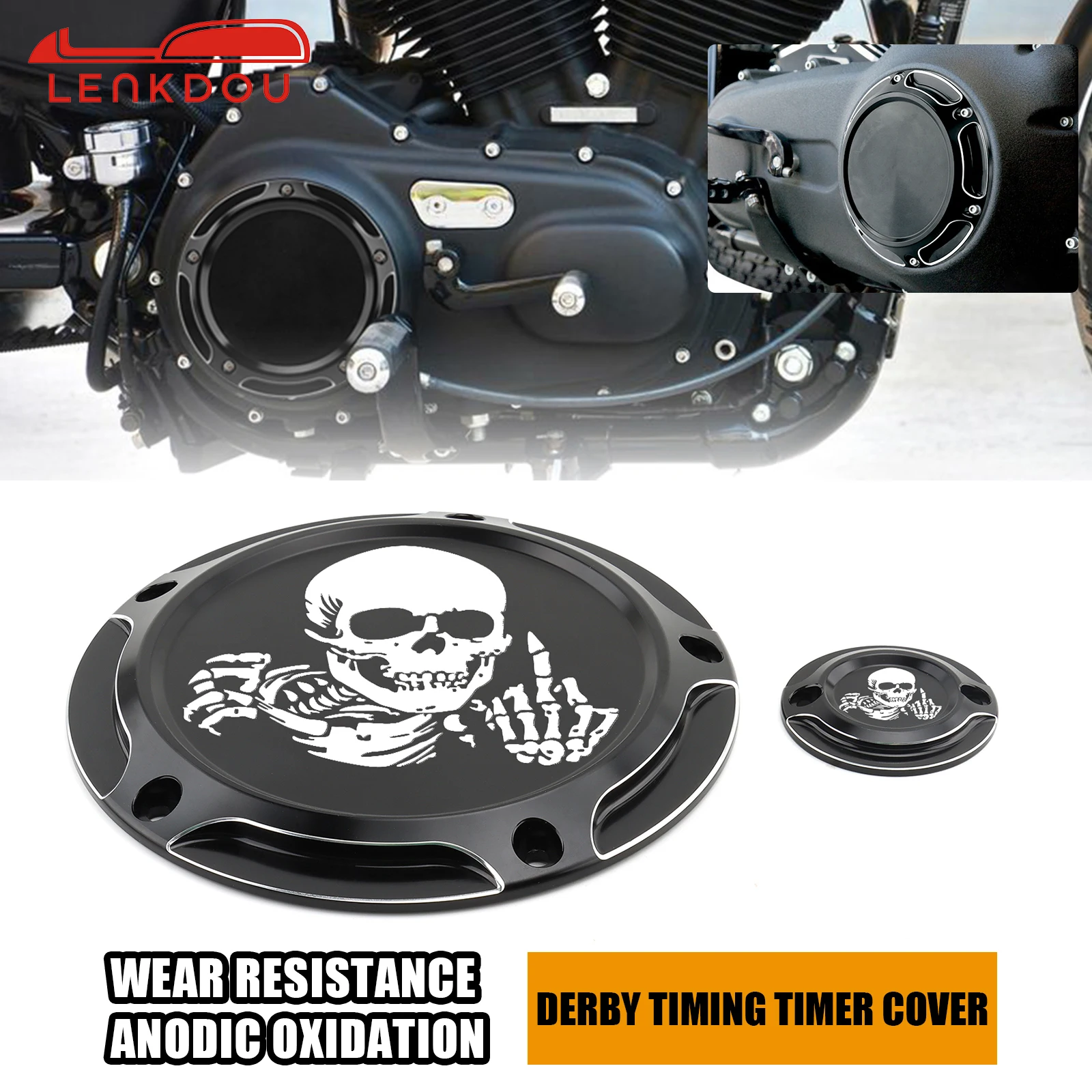 

Motorcycle Derby Timing Timer Clutch Cover CNC Aluminum For Harley Touring Road King Electra Street Glide 2017-2023 Trike FLRT