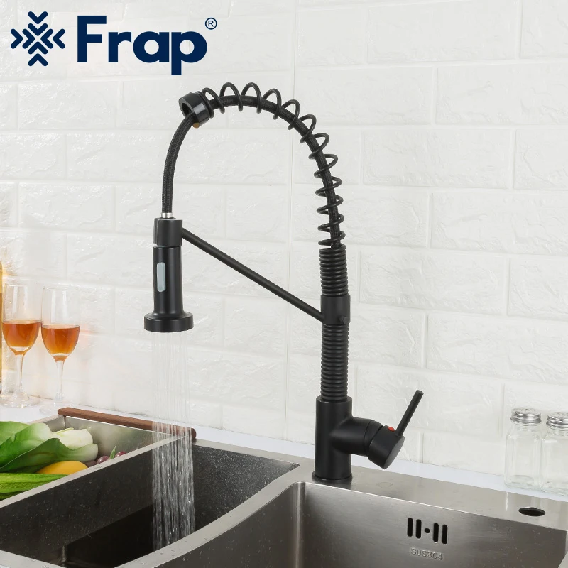 

Frap Смесители для кухни, поворотный на 360 градусов, смеситель для кухонной мойки, 2-режимный распылитель, смеситель для холодной и горячей воды