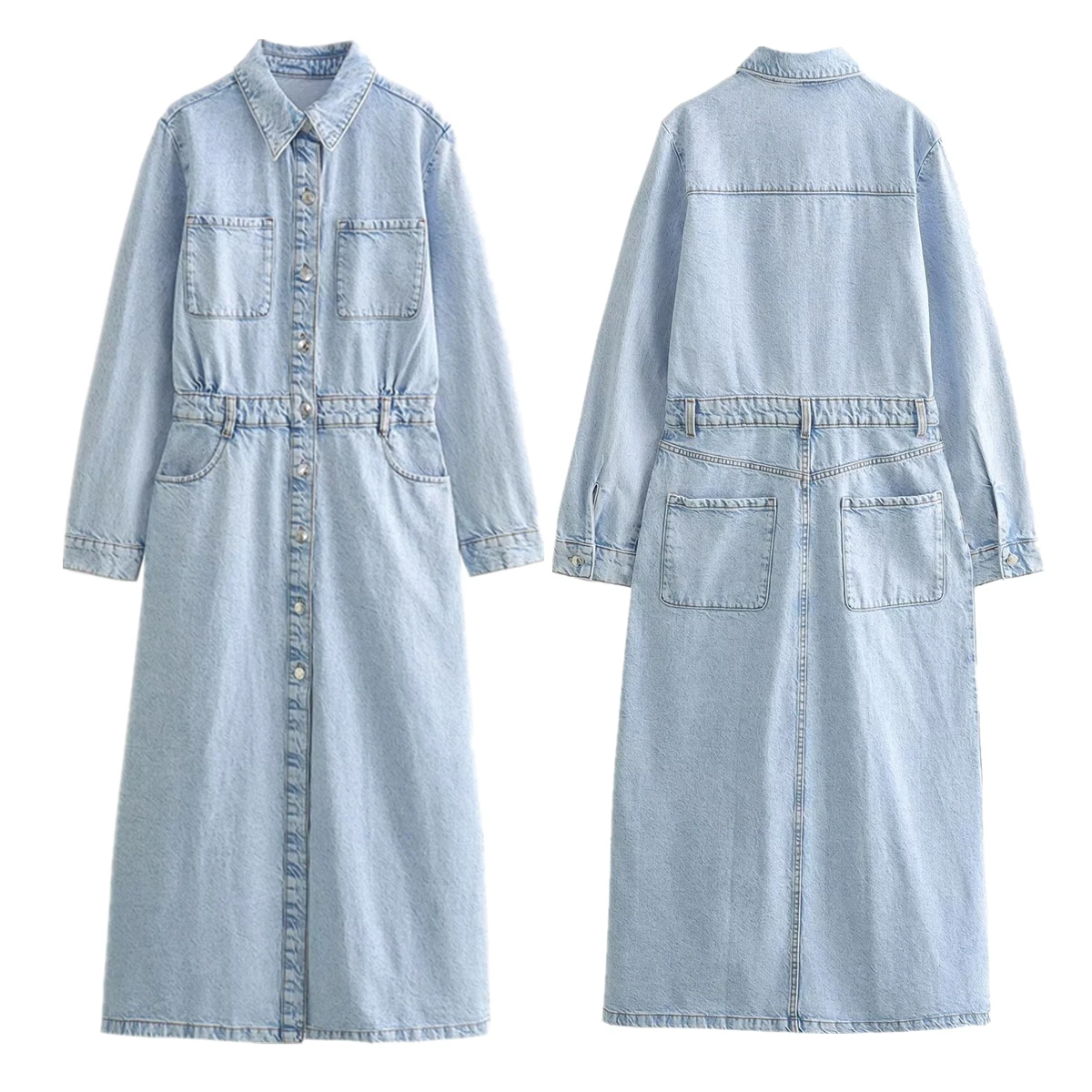 Jenny&Dave Fashion Ladies Denim Dress Women Minimalism Vintage Washed Straight Midi Dress Women
Jenny&Dave Fashion Ladies Denim Dress Women Minimalism Vintage Washed Straight Midi Dress Women