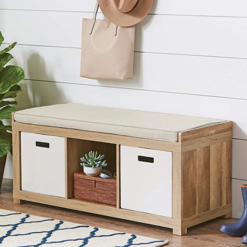 

Better Homes & Gardens 3-Cube Shoe Storage Bench, Weathered