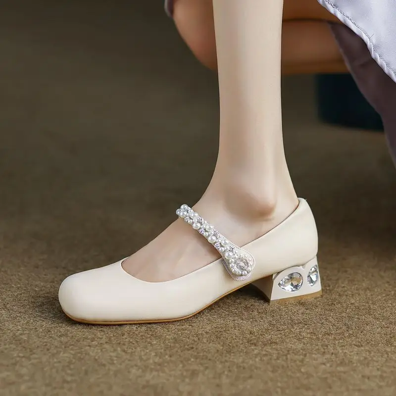 ALLBITEFO Size 34-40 High Quality Genuine Leather High Heel Shoes Rhinestone Fashion Sweet Party Wedding Women Heels Shoes
ALLBITEFO Size 34-40 High Quality Genuine Leather High Heel Shoes Rhinestone Fashion Sweet Party Wedding Women Heels Shoes