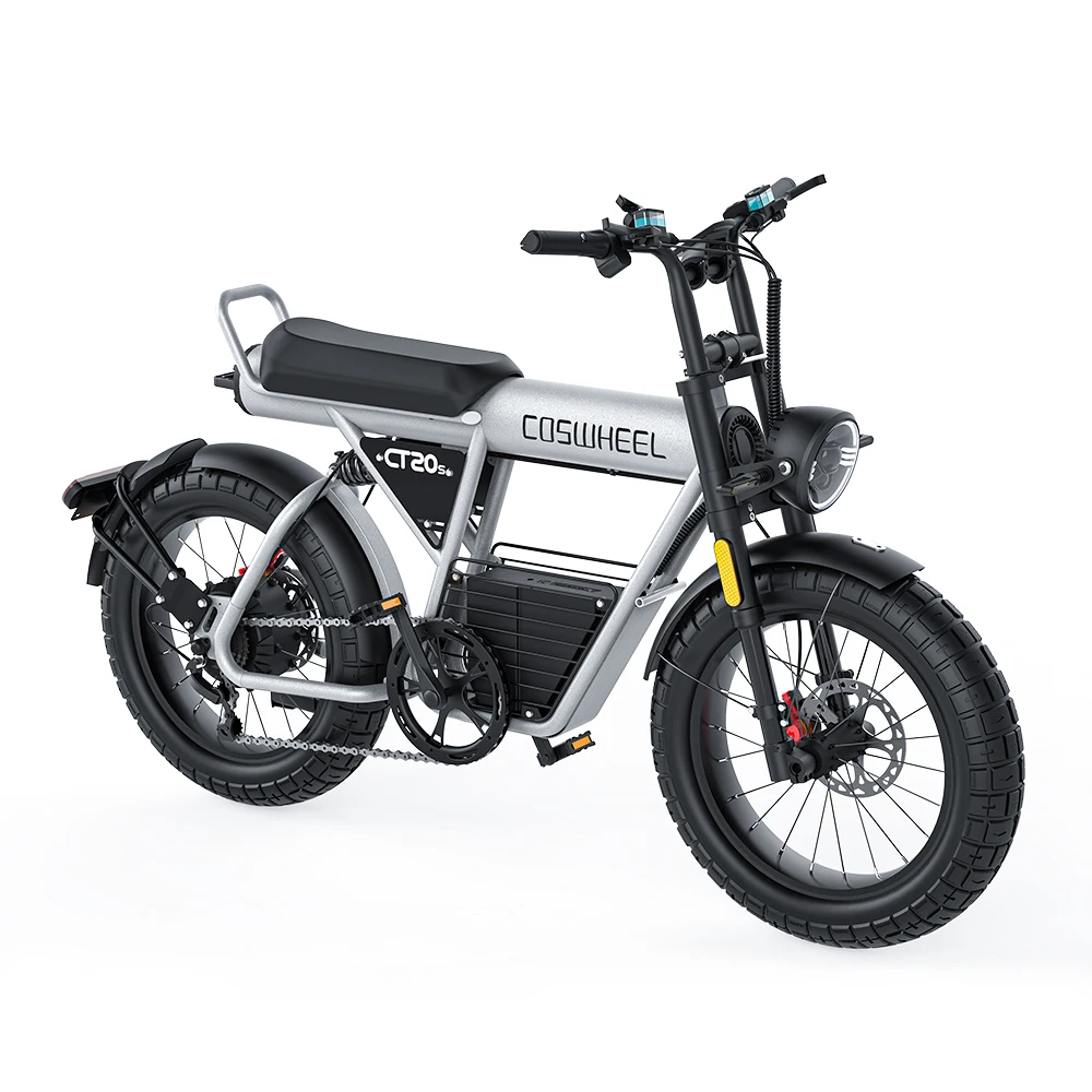 Электрический горный велосипед COSWHEEL CT20s, 2000 Вт, 48 В, 60 В, 20 дюймов, 5,0 толстых шин с аккумулятором Ач, портативный складной Электрический горный велосипед
Электрический горный велосипед COSWHEEL CT20s, 2000 Вт, 48 В, 60 В, 20 дюймов, 5,0 толстых шин с аккумулятором Ач, портативный складной Электрический горный велосипед
