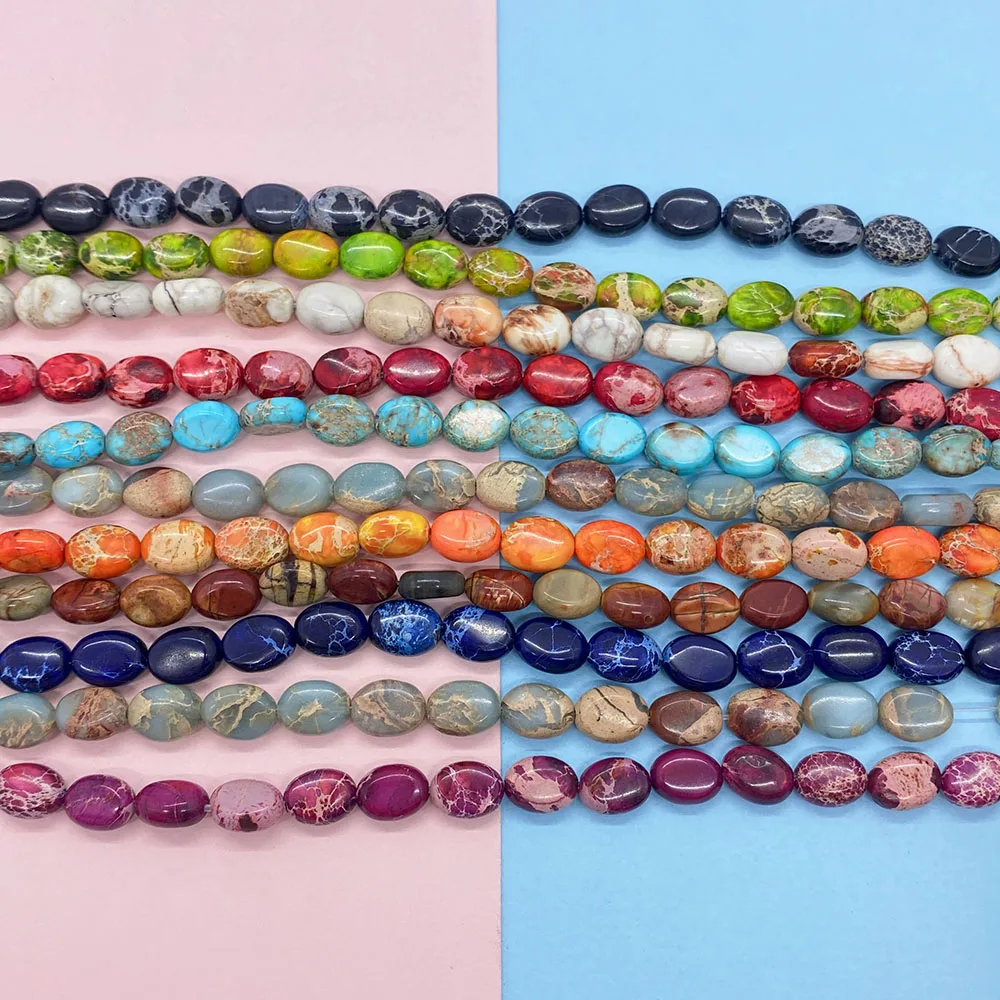 Flat Oval Beads Natural Stone Royal For Jewelry Fashion Making DIY Bracelet Necklace Charm Accessories 6x8mm
Flat Oval Beads Natural Stone Royal For Jewelry Fashion Making DIY Bracelet Necklace Charm Accessories 6x8mm
