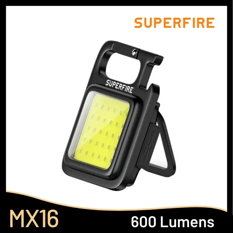 Superfire MX16 Multi-Function Rechargeable Mini Led Portable Cob Work Light With Folding Bracket Bottle Keychain Flashlight
Superfire MX16 Multi-Function Rechargeable Mini Led Portable Cob Work Light With Folding Bracket Bottle Keychain Flashlight