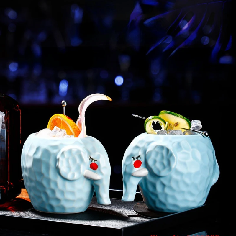 480ml Creative Blue Cute Elephant Ceramic Tiki Mug Restaurant Hotel Smoked Cocktail Glass Hawaiian Beach Party Drink Cup
480ml Creative Blue Cute Elephant Ceramic Tiki Mug Restaurant Hotel Smoked Cocktail Glass Hawaiian Beach Party Drink Cup