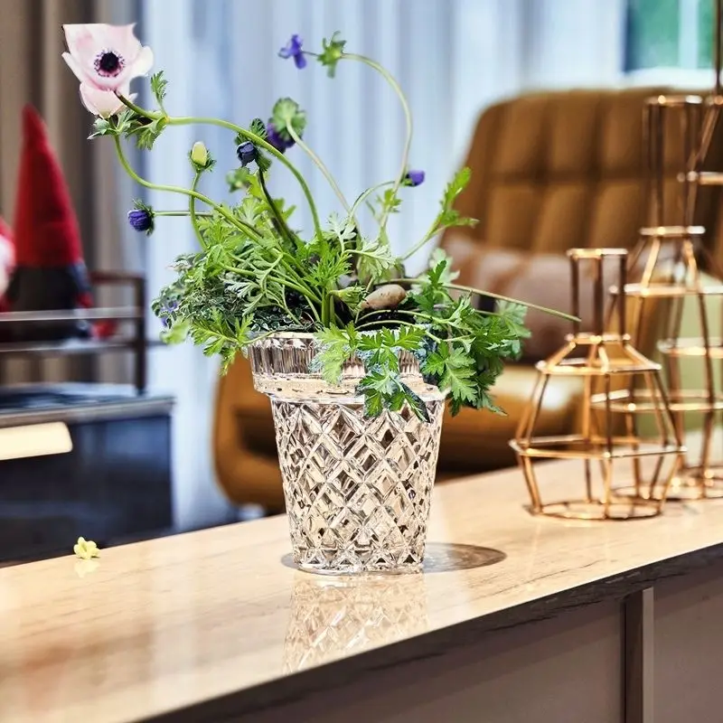 Thickened Vintage Crystal Glass Vase Light Luxury Embossed High Foot Crystal Flower Ware Transparent Flower Bottle Decoration
Thickened Vintage Crystal Glass Vase Light Luxury Embossed High Foot Crystal Flower Ware Transparent Flower Bottle Decoration