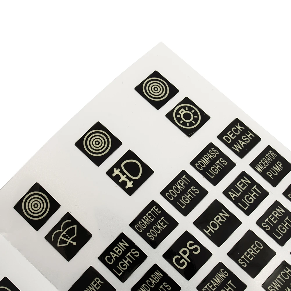 132pcs Night Glow Rocker Switch Decal Label Circuit Panel Sticker Car Boat Truck Marine Universal Styling Accessories
132pcs Night Glow Rocker Switch Decal Label Circuit Panel Sticker Car Boat Truck Marine Universal Styling Accessories