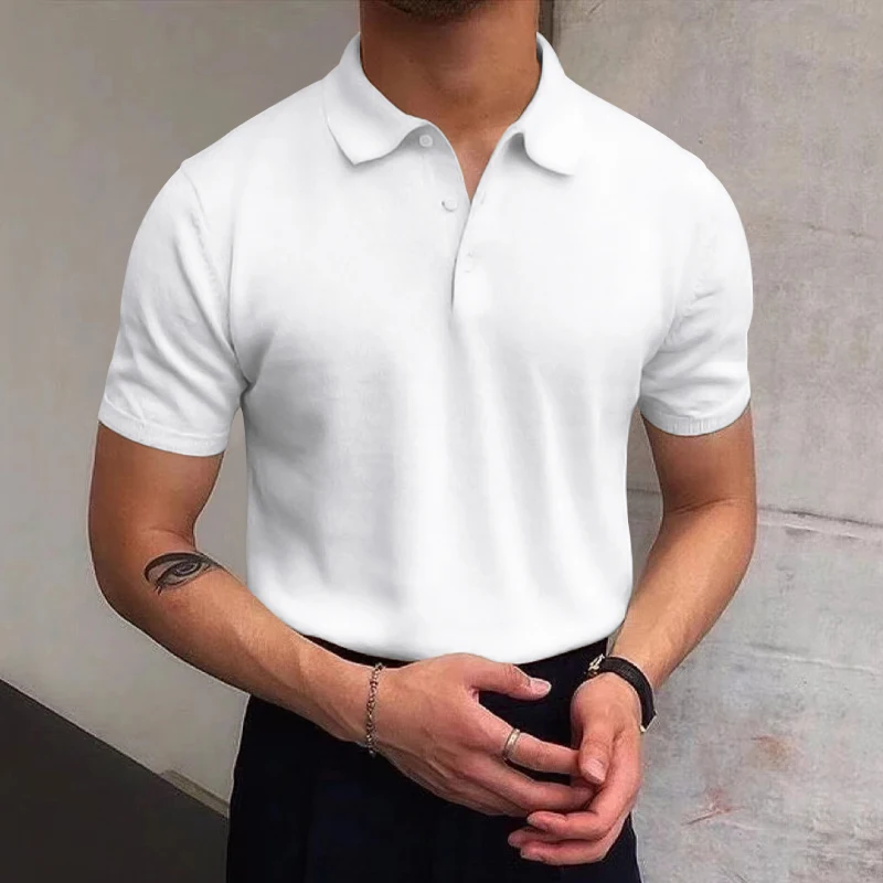 2023 Men's Summer New T-shirt Men's Loose Knit Solid Casual Men POLO Shirt Short Sleeved Thin Breathable
2023 Men's Summer New T-shirt Men's Loose Knit Solid Casual Men POLO Shirt Short Sleeved Thin Breathable