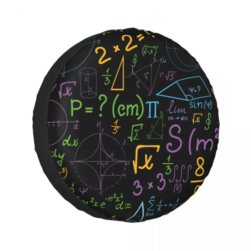 

Blackboard Math Formula Spare Tire Cover for Jeep Hummer Mitsubishi 4x4 SUV Car Wheel Protector Covers 14" 15" 16" 17" Inch