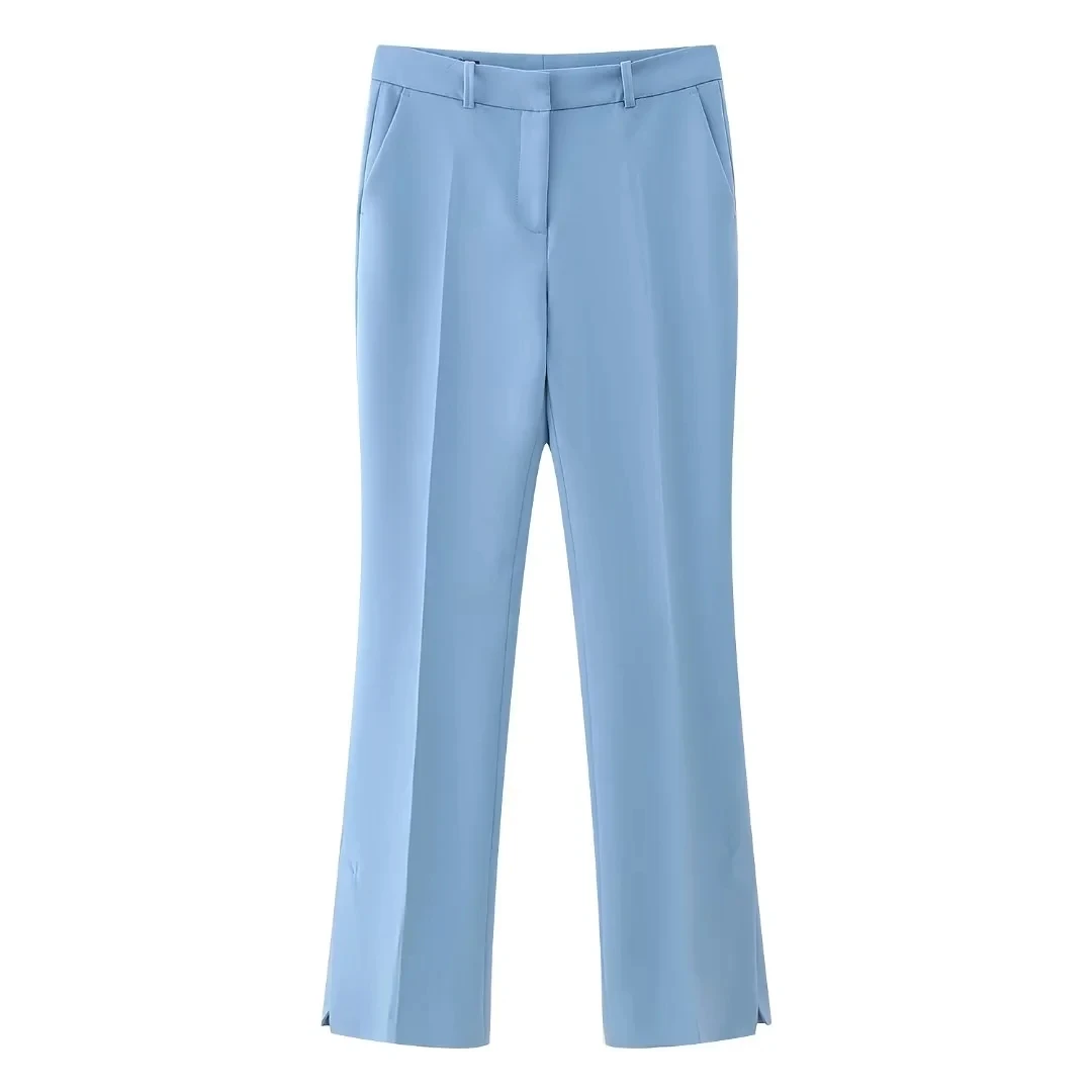TRAF 2023 Blue Trousers Sets Shirt For Woman Autumn Baggy Pants Women Vintage Mid Rise Aesthetic Clothing Elegant Split Hem Pant
TRAF 2023 Blue Trousers Sets Shirt For Woman Autumn Baggy Pants Women Vintage Mid Rise Aesthetic Clothing Elegant Split Hem Pant