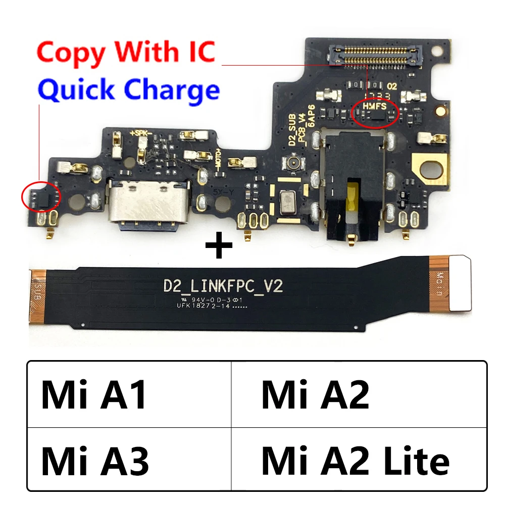

New For Xiaomi Mi A1 A3 A2 Lite 5X 6X USB Charge Port Jack Dock Connector Charging Board Main Mainboard Flex Cable