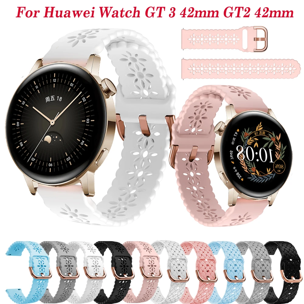 Ремешок силиконовый для смарт-часов Huawei Watch GT3 42 мм/GT 2 GT2 42 мм/Honor ES, женский браслет для GT 3 Pro 43 мм, 20 мм
Ремешок силиконовый для смарт-часов Huawei Watch GT3 42 мм/GT 2 GT2 42 мм/Honor ES, женский браслет для GT 3 Pro 43 мм, 20 мм