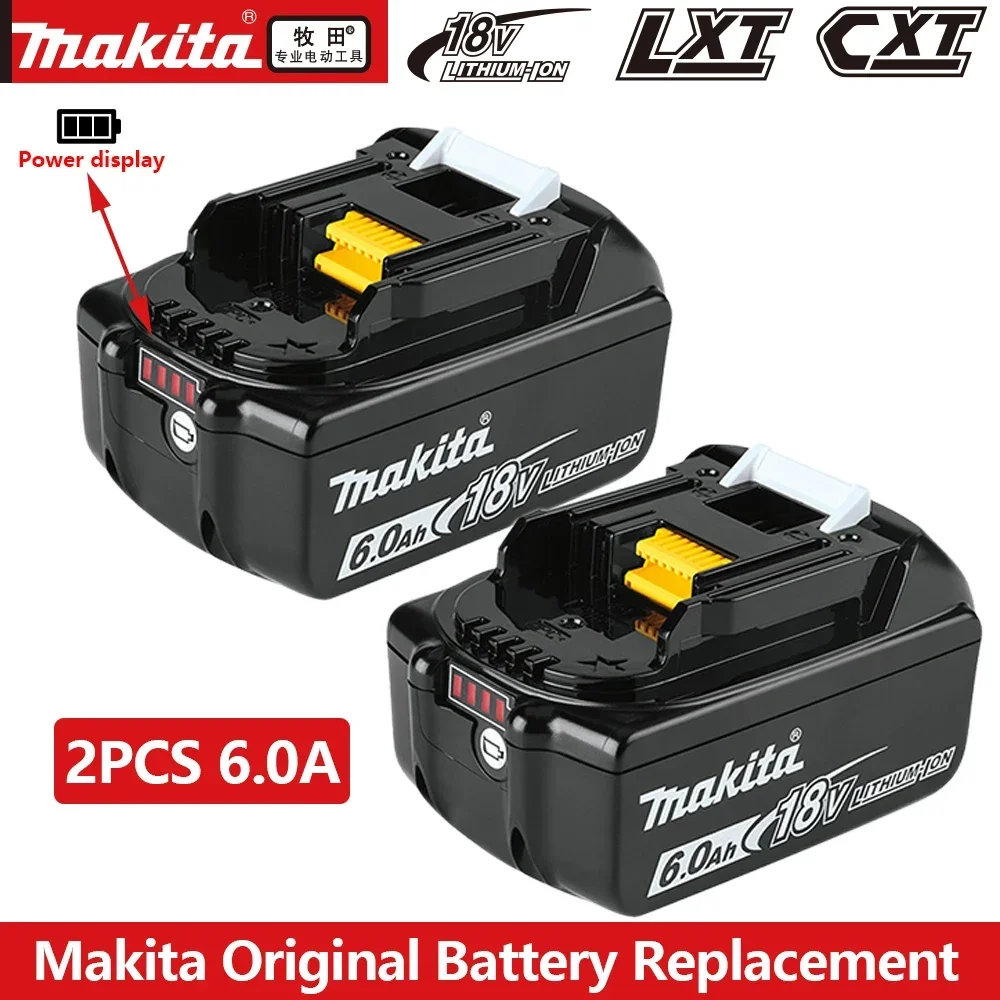 Makita-100 % Оригинальная Аккумуляторная батарея для электроинструмента, сменная фотобатарея, литий-ионная, 6,0 Ач, 18 в, LXT, BL1860B, BL1860BL1850
Makita-100 % Оригинальная Аккумуляторная батарея для электроинструмента, сменная фотобатарея, литий-ионная, 6,0 Ач, 18 в, LXT, BL1860B, BL1860BL1850