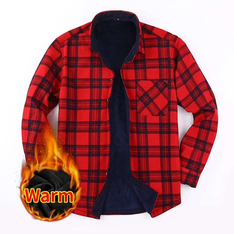 Explosive Autumn and Winter New Men's Fashion Casual Lapel Plaid Long Sleeve Shirt Men Plus Fleece Thick Warm Quality Shirt
Explosive Autumn and Winter New Men's Fashion Casual Lapel Plaid Long Sleeve Shirt Men Plus Fleece Thick Warm Quality Shirt