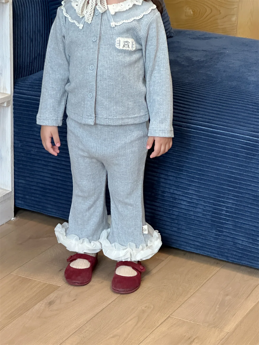 2025 Autumn New Baby Long Sleeve Clothes Set Infant Girl Cute Lapel Cardigan + Lace Flare Pants 2pcs Suit Toddler Casual Outfits 13 S5b85465b37ec495e9cc41f5b74e597df7