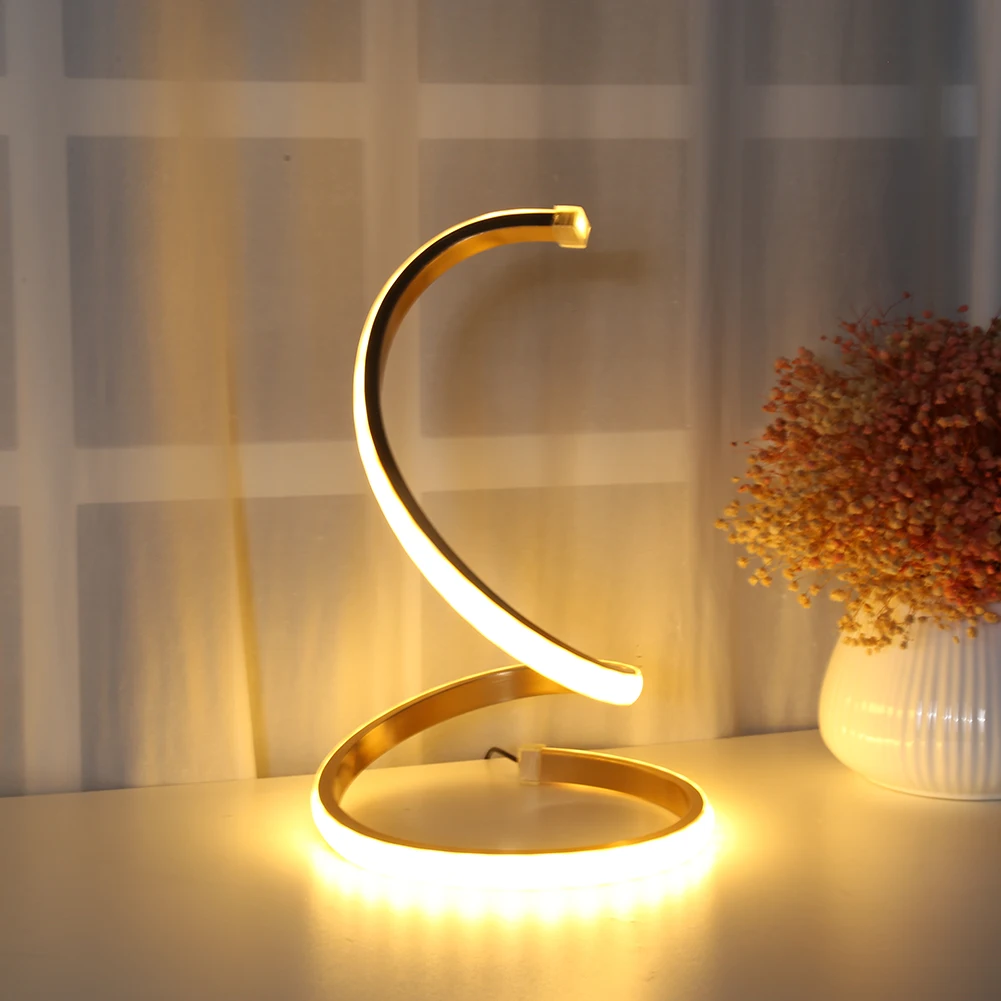 Modern LED Spiral Table Lamp Eye Protection Reading Light USB Powered Night Light Bedroom Bedside Desk Decorative Light for Home
Modern LED Spiral Table Lamp Eye Protection Reading Light USB Powered Night Light Bedroom Bedside Desk Decorative Light for Home