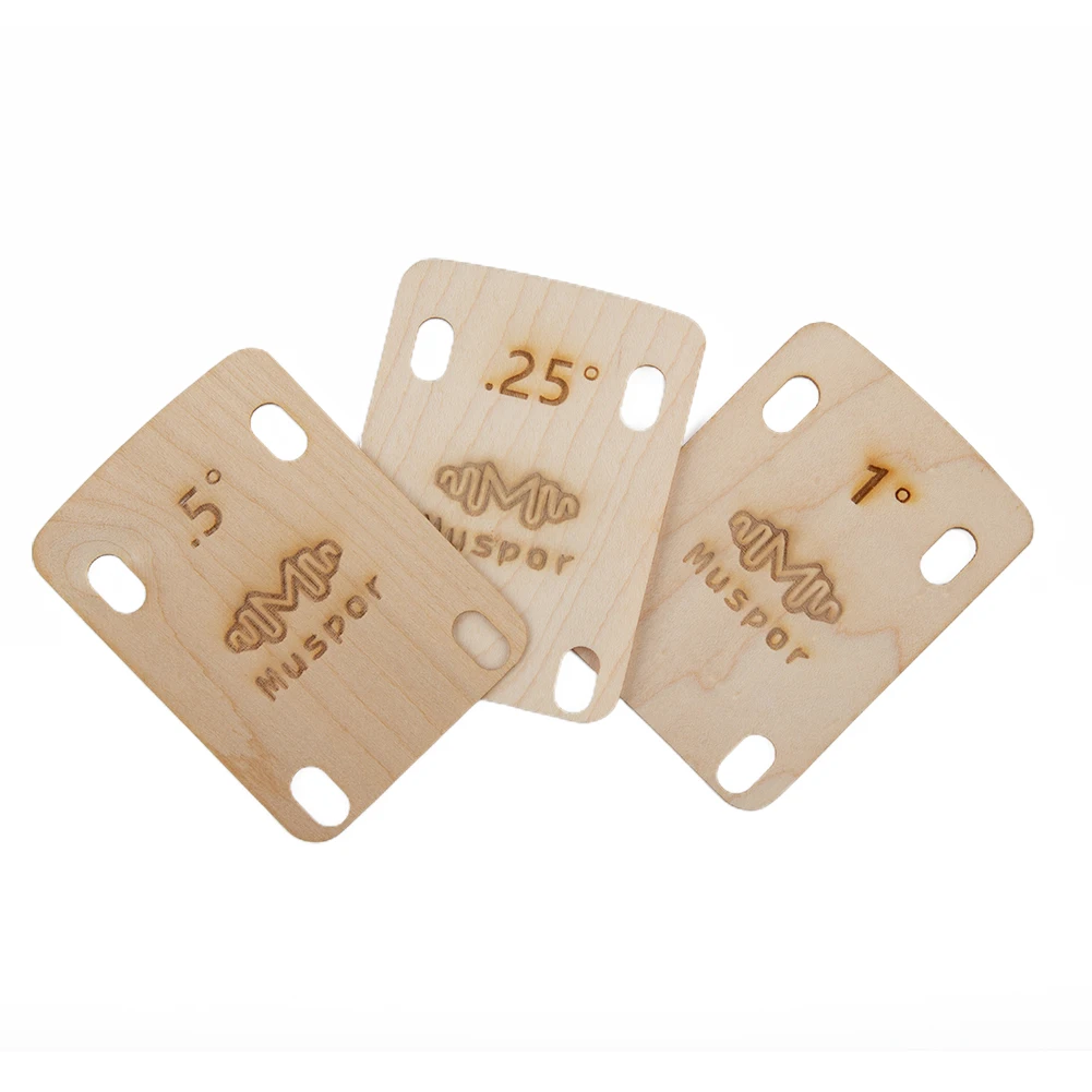 Maple Neck Shims 3 Pcs Accessories Maple Plate Parts Replacement Yellow 0.25/0.5/1 Degree 2-3/16\" X 3\" Brand New
Maple Neck Shims 3 Pcs Accessories Maple Plate Parts Replacement Yellow 0.25/0.5/1 Degree 2-3/16\" X 3\" Brand New