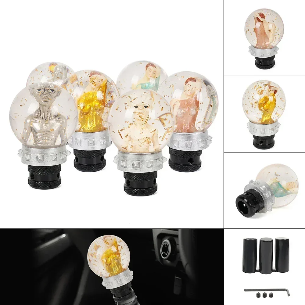 80MM Crystal Gear Shift Knob Resin Beauty Universal Racing Car Shift Lever Knob Women's Shift Head With three adapters
80MM Crystal Gear Shift Knob Resin Beauty Universal Racing Car Shift Lever Knob Women's Shift Head With three adapters