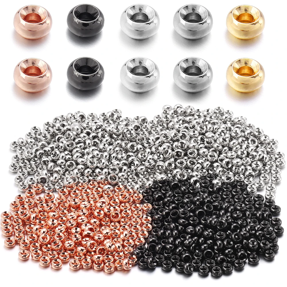 SAUVOO 20Pcs 5/6mm Copper Plated Gold Spacer Beads Large Hole Loose Stopper Bead for DIY Jewelry Making Accessories Supplies
SAUVOO 20Pcs 5/6mm Copper Plated Gold Spacer Beads Large Hole Loose Stopper Bead for DIY Jewelry Making Accessories Supplies