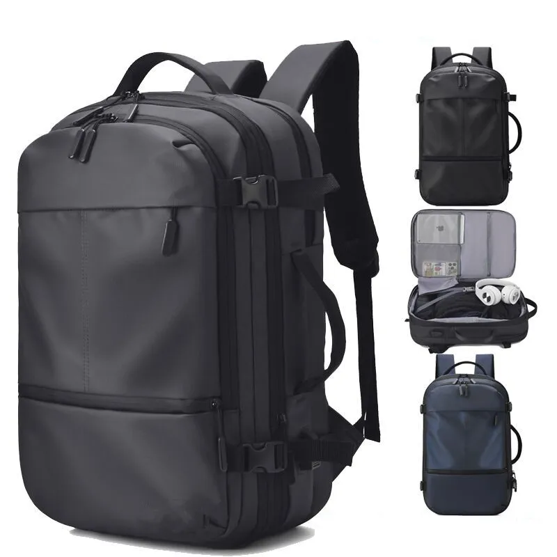 

17 Inch Large Travel Backpack Men's Extendible Business Trip Luggage Laptop Rucksack USB Charge Bag Multilayer Mochila