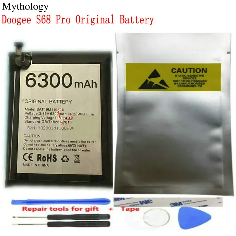 Battery for Doogee S68 Pro 6300mAh Li-Ion Rechargeable Original Batteries Mobile Phone Accessories
Battery for Doogee S68 Pro 6300mAh Li-Ion Rechargeable Original Batteries Mobile Phone Accessories